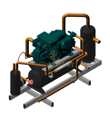 Высокотемпературный компрессорно-ресиверный агрегат ISTCOOL CRH 75 ECO
