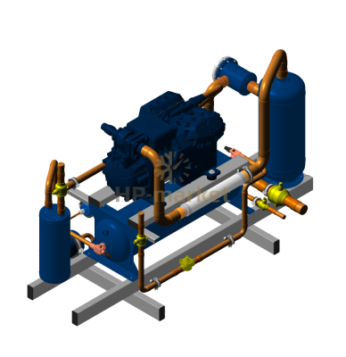 Высокотемпературный компрессорно-ресиверный агрегат ISTCOOL CRH 73 STN