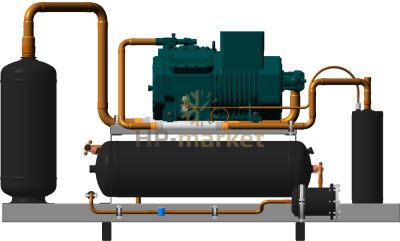 Высокотемпературный компрессорно-ресиверный агрегат ISTCOOL CRH 38 ECO