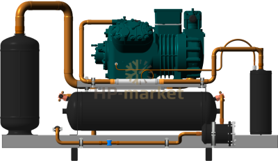Высокотемпературный компрессорно-ресиверный агрегат ISTCOOL CRH 56 ECO